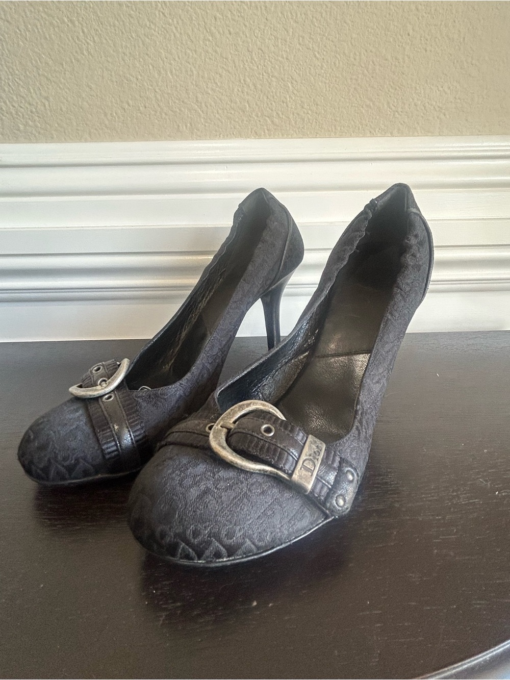 Dior Black Buckle Detail High Heel Pumps